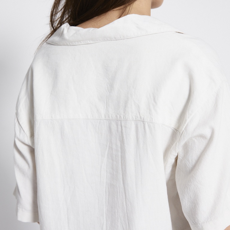 Linen blend shirt "Dixie" Off white